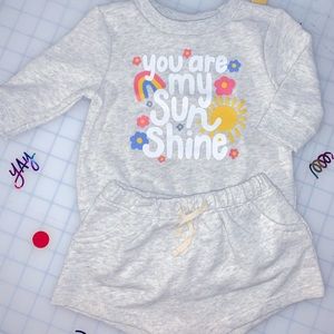 Baby sweatsuit & shorts set